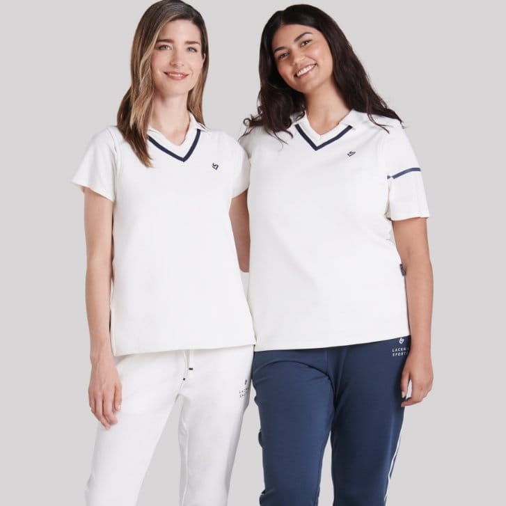 girls in white cricket tops